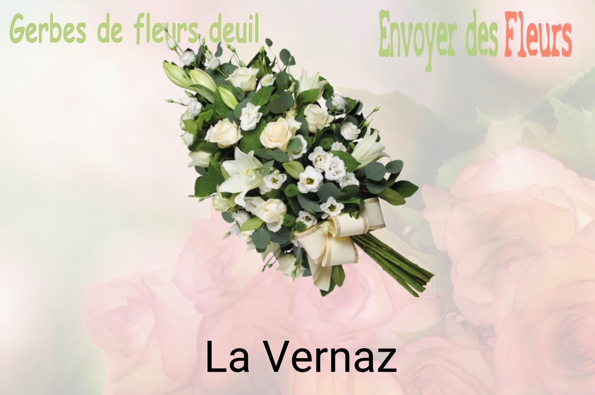 Gerbe de fleurs de deuil livrée à La Vernaz